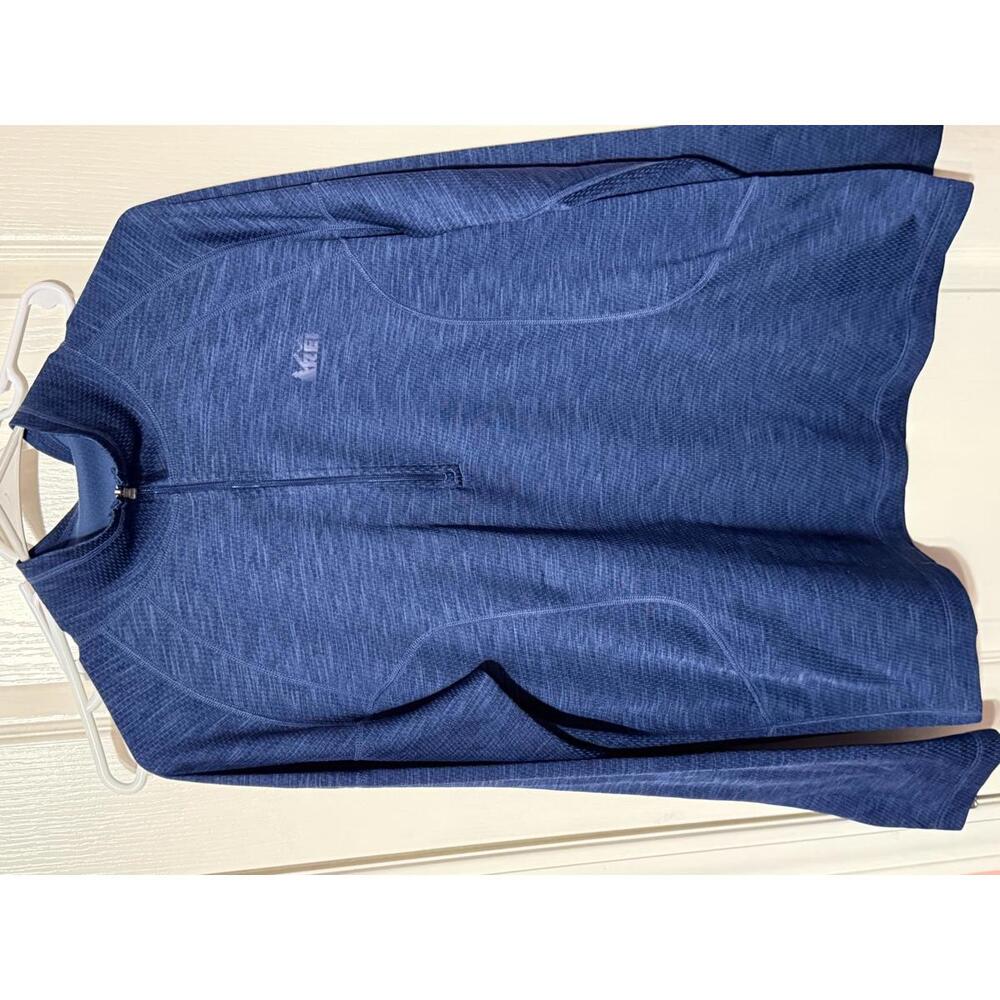 REI‎ Co-op Quarter Zip Pullover Men’s Large Blue Lightweight Athletic Jacket